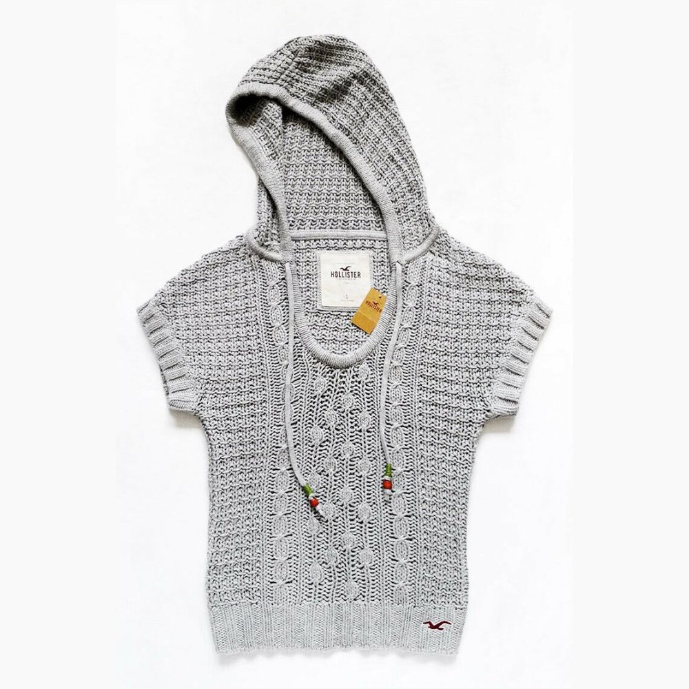 Hollister Short Sleeve Knit Hoodie